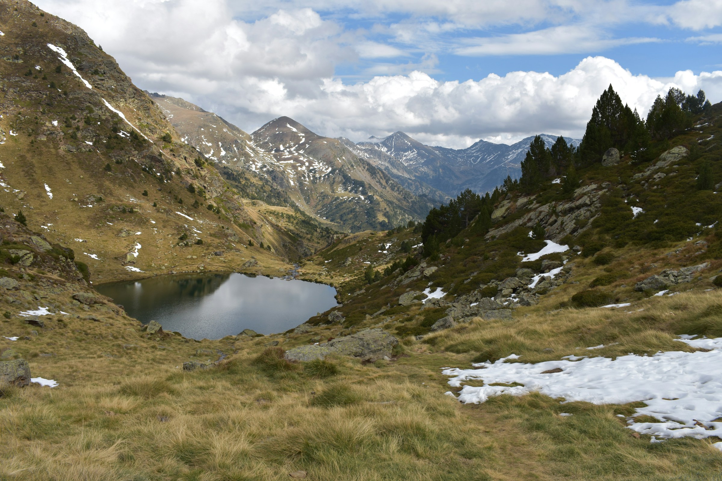 Estanys de Tristaina mountain lake in Andorra